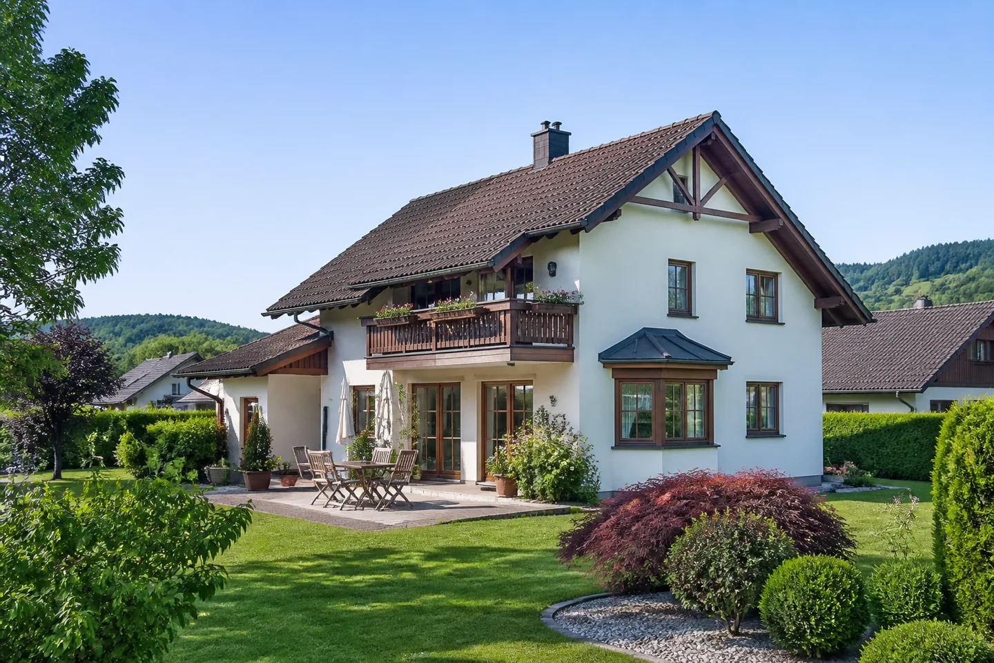 Österreichisches Einfamilienhaus mit Terrasse und gepflegtem Garten